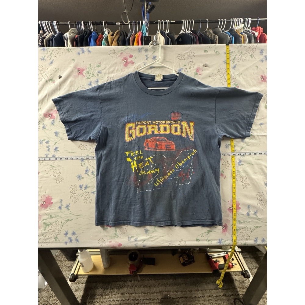 Jeff Gordon DuPont Motorsports NASCAR T-Shirt Feel the Heat Baby Mens L
